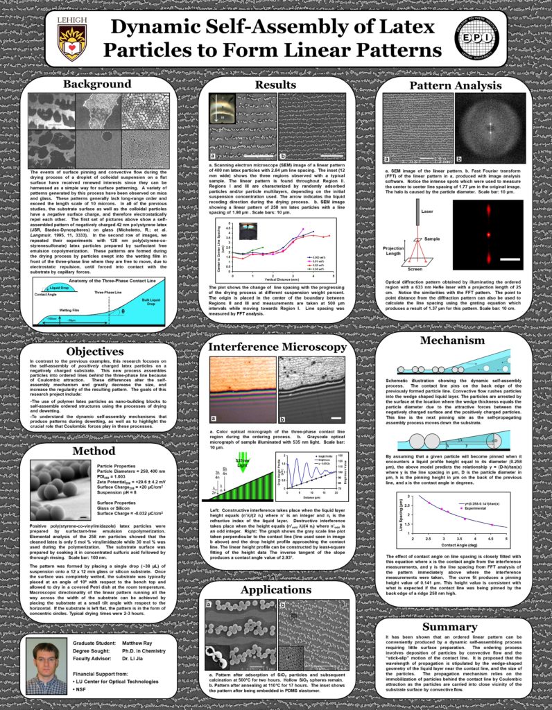 Ray_Matthew_Dynamic Self-Assembly_of_Latex_Particles_to_Form_Linear_Patterns_EPI_Poster_2005